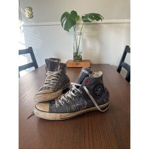 LIMITED RELEASE VINTAGE 2007 CONVERSE RAMONES PROJECT RED HIGH TOPS sz 10